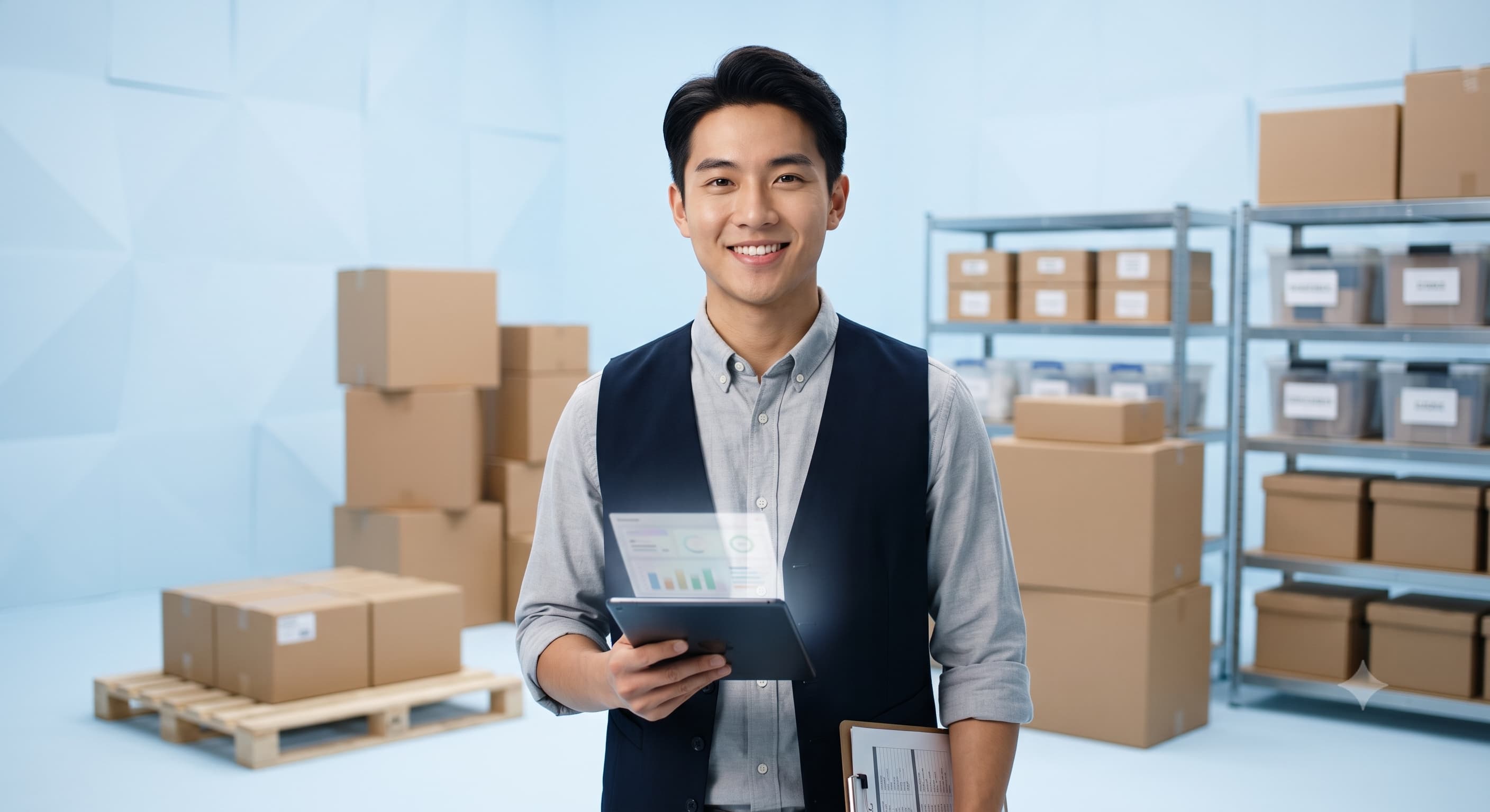 Ilustrasi solusi CUANRAPI untuk industri Trading & distribusi